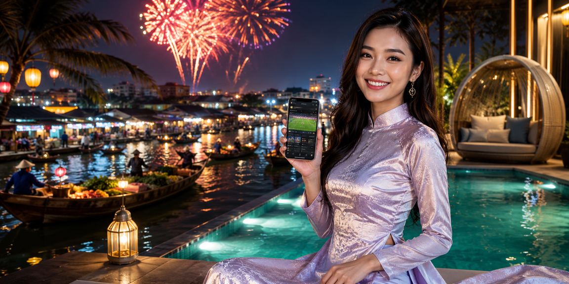Ứng dụng casino phimc3 trên điện thoại với trang phục áo dài truyền thống Việt Nam